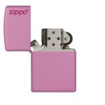 فندک زیپو Zippo لوگو دارمدل Pink Matte