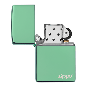 فندک زیپو Zippo طرح Classic High Polish Green Zippo Logo کد 28129