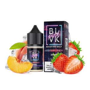 سالت نیکوتین بی ال وی کی توت فرنگی هلو یخ Blvk Iced Berry Peach (30ml)