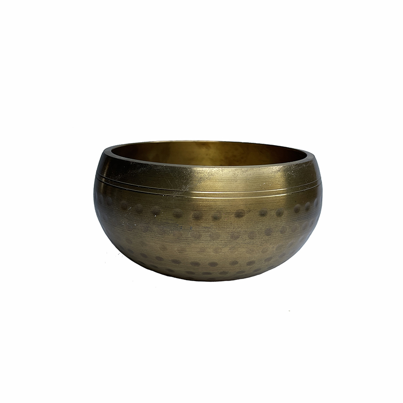 کاسه تبتی فلزی طلایی مات 10 سانت Gold Metal Singing bowl