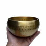 کاسه تبتی فلزی طلایی مات 14 سانت Gold Metal Singing bowl