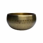 کاسه تبتی فلزی طلایی مات 14 سانت Gold Metal Singing bowl