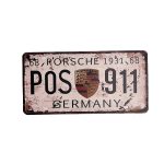 پلاک فلزی پورشه Porsche Metal Plate