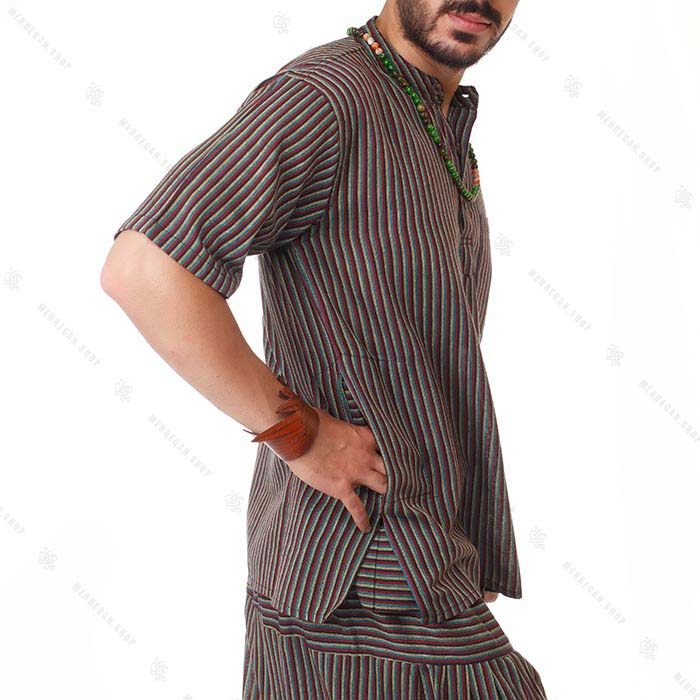 پیراهن سنتی آستین کوتاه جامایکن – Jamaican Kurta Shirt